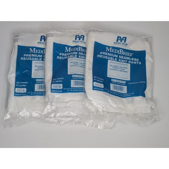 MEDI-TECH INTERNATIONAL Other - Medi-Brief by Medi-Tech 1 PK/2 EA Seamless Knit Pants 2XLarge/3XLarge MBS20002